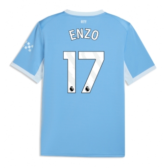 Manchester City Enzo Fernandez #17 Maglia Gara Casa Repliche 2026-27 Maniche Corte